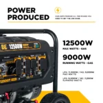 BE 9000W/12500W Generator Tri-Fuel Gas Propane Natural Gas Electric Start CO Detect 120/240V New - Image 2