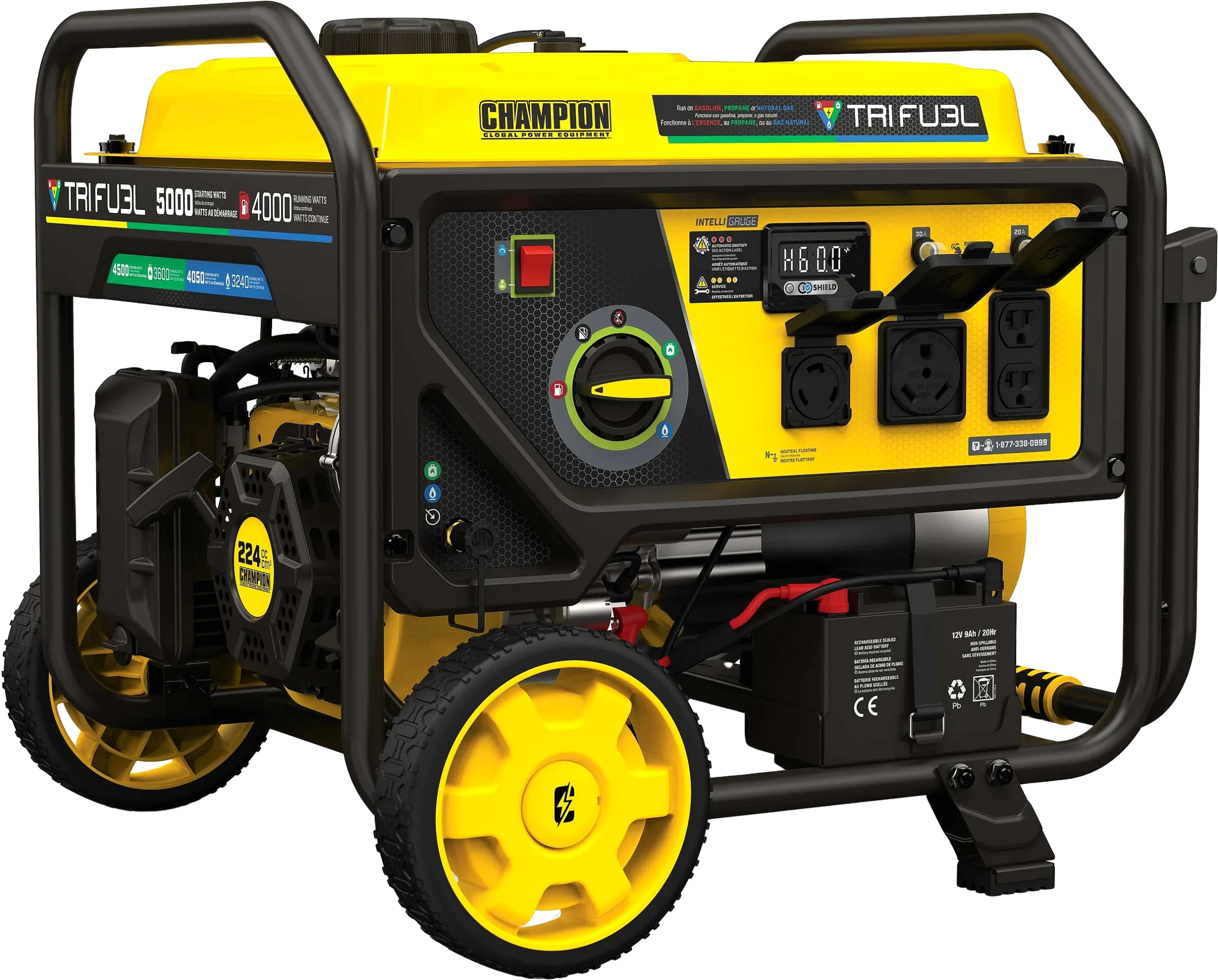jepordy-llc-jepordy-llc-champion-201223-4000w-5000w-generator-tri-fuel-gas-propane-natural-01-20260517190648-09880601.webp Champion 201223 4000/5000W Tri-Fuel Portable Generator with CO Shield & Electric Start - Image 1