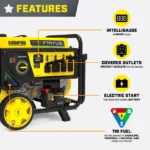Champion 201438 12500W/10000W Tri-Fuel Generator with CO Shield, 50 Amp Electric Start - Image 6