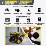 Champion 201438 12500W/10000W Tri-Fuel Generator with CO Shield, 50 Amp Electric Start - Image 7