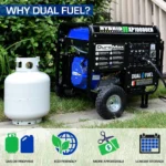 DuroMax XP10000EH 10000/8000 Watt Dual Fuel Portable Generator with Electric Start - Image 3