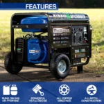 DuroMax XP12000EH 12000/9500 Watt Dual Fuel Portable Home Backup Generator with Electric Start - Image 3