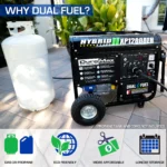 DuroMax XP12000EH 12000/9500 Watt Dual Fuel Portable Home Backup Generator with Electric Start - Image 4