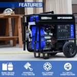 DuroMax XP15000EH 15,000/12,000 Watt Dual Fuel Electric Start Portable Generator with 713cc V-Twin Engine - Image 6