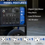 DuroMax XP15000EH 15,000/12,000 Watt Dual Fuel Electric Start Portable Generator with 713cc V-Twin Engine - Image 8