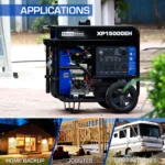 DuroMax XP15000EH 15,000/12,000 Watt Dual Fuel Electric Start Portable Generator with 713cc V-Twin Engine - Image 9