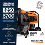Generac GP6700EDF 6700/8250W Dual Fuel Portable Generator with Electric Start and COsense - Refurbished - Image 2