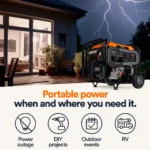 Generac GP9500E TF 8063 Tri-Fuel Portable Generator, 9500 Running / 12500 Peak Watts, COSense, Electric Start, 50 Amp, Scratch and Dent - Image 3
