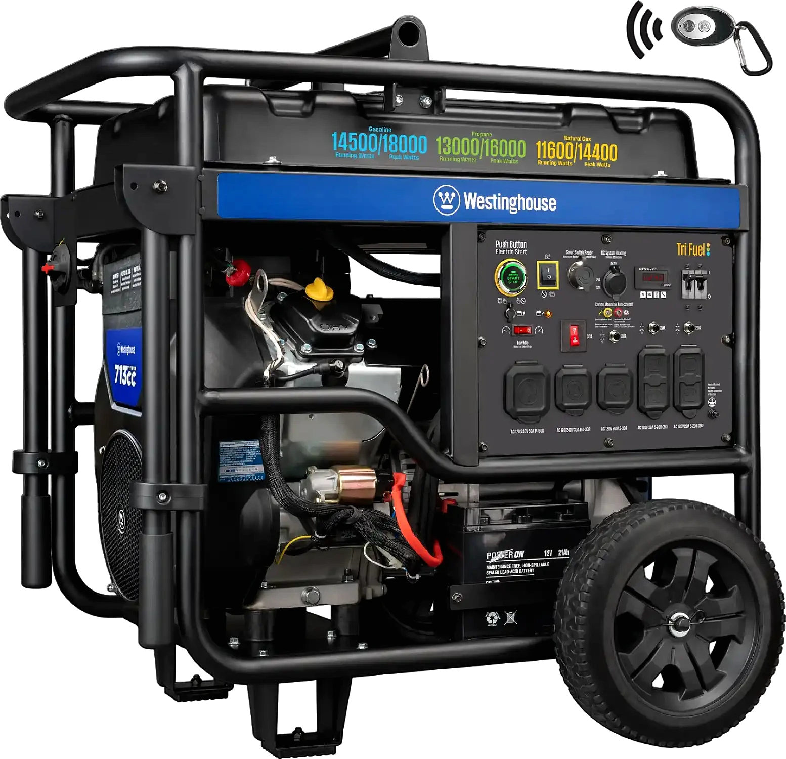 jepordy-llc-jepordy-llc-westinghouse-wgen14500tfc-14500w-18000w-generator-tri-fuel-gasolin-01-20260517192453-8874f6c0.webp Westinghouse WGen14500TFc Tri-Fuel Portable Generator, 14500 Running / 18000 Peak Watts, CO Sensor, Remote Start - Image 1