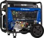 Westinghouse WGen9500c Portable Gas Generator - 12500 Peak Watts, 9500 Running Watts, Remote Start, CO Sensor